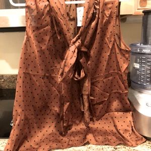 NWT Banana Republic sleeveless blouse in brown size M